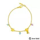 Disney迪士尼系列金飾 維尼系列-維尼一窩蜂黃金/水晶手鍊