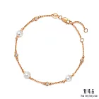 【點睛品】Daily Luxe 滿天星鑽 18K玫瑰金鑽石珍珠手鍊