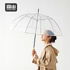 【日本霜山】復古竹柄12骨防風雨傘- 透白