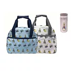 寵愛媽咪限定~【PETER RABBIT 比得兔】大容量保溫保冷袋(藍/白)+200ml口袋保溫杯(粉) 白色保溫保冷袋+粉色保溫杯
