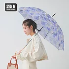 【日本霜山】水彩花卉8骨晴雨兩用長柄傘-多色可選- 紫花