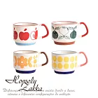 【Homely Zakka】日式復古陶瓷掛耳咖啡杯/創意馬克杯/果汁杯/牛奶杯 300ml_4入組 (2款任選) 紅蘋果+綠果+橙花+黃點