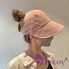 【Decoy】輕巧透氣 口罩適用鏤空遮陽鴨舌帽/ 粉色
