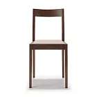 【MUJI 無印良品】木製椅/布面座/橡膠木/深色寬38×深48.5×高77.5cm/座面高：45.5cm