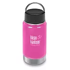 美國Klean Kanteen寬口保溫鋼瓶355ml-蘭花粉(可翻動環狀蓋)