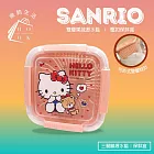 【三麗鷗 Sanrio】雙層果蔬瀝水籃保鮮盒  凱蒂貓紅 愛心小熊