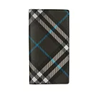 BURBERRY 經典格紋拉鍊零錢袋對開長夾 (暖感棕)
