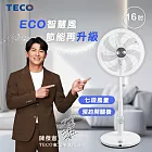 【TECO 東元】16吋DC馬達ECO智慧溫控遙控立扇XA1639BRD台灣製造