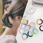 【Gulicc】髮圈 夏季雙拼果凍色 電話線髮圈 隨機3入