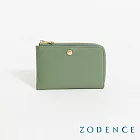 ZODENCE MINA進口牛皮零錢卡包  草綠