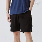 ADISI 男智能纖維速乾撥水登山短褲 AP2511098 黑色 (M-3XL) M 黑色
