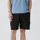ADISI 男彈性快乾多袋短褲 AP2511048 黑色 (M-3XL) M 黑色