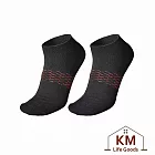 【KM生活】MIT升級版石墨烯除臭運動氣墊襪/厚底消臭襪/運動襪6雙/組_3色 黑紅