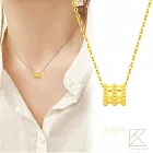 【TLH】黃金墜項鍊 純金999 唯一 約重0.05錢±0.01 財滾滾