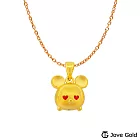 Disney迪士尼系列金飾 TSUM愛心米奇黃金墜子 送白鋼項鍊