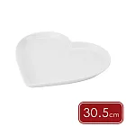 《Mikasa》Chalk白瓷餐盤(心型30.5cm) | 餐具 餐盤