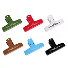 【WIDE VIEW】六入組10cm彩色磁吸萬用長夾(便條固定 磁吸夾子 票據夾 長尾夾 冰箱夾 留言夾/NH6) 深色款6入