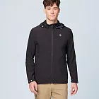 【荒野wildland】男彈性透氣抗UV50輕薄外套180 黑水塘 M 180 黑水塘