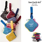 【 Sun Earth&U 】日本Sun earth&u雙拉鍊撞色設計零錢小掛包 淺藍
