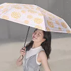 【rento】防曬黑膠安全自動傘-繡球花 橘