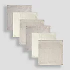 英國 JoJo Maman BeBe 100% 純棉多功能細紗布方巾/包巾/小薄被/拍嗝巾/安撫巾 6入禮盒組(60*60cm)_ 棕色