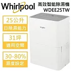 (可申請貨物稅) Whirlpool 惠而浦 WDEE25TW 25公升 高效第六感智能除濕機 台灣公司貨