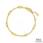 【點睛品】幾何環扣 黃金手鍊_計價黃金