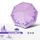 【雙龍牌】漂流刺蝟輕量黑膠自動開收傘防曬自動傘(抗UV防風晴雨傘折傘B6061G)  薰衣紫
