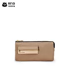 satana - Soldier 多夾層拉鍊長夾 - 摩卡慕斯