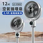 【LY 立元】12吋USB空氣循環扇(遙控 夜燈 擺頭 定時 伸縮LY-F003 )