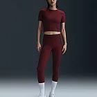 NIKE AS W NK ONE DF HR 7/8 TIGHT SP 女緊身長褲-HJ1138619 XS 酒紅色