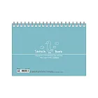 美加美 25K素描本(上翻)-黑/藍 5本/包 AF5554/AF5555 藍色