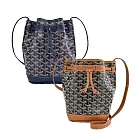 GOYARD PEFLOT 經典塗料帆布束繩水桶包-任選色 小/海軍藍