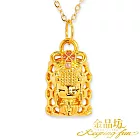 【金品坊】黃金墜子慈悲守護媽祖平安符墜飾 (贈鍍金鋼鍊)