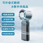【MCK】可折疊式數顯冰敷手持風扇_電池容量:4000mAh (手持式 冰敷 冷凝 製冷 隨身風扇 掛脖 折疊風扇 冰敷風扇) 黑色