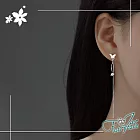 【伊飾童話】蝴蝶垂鑽 氣質長垂墜銅電鍍銀耳環