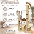 貓本屋 台灣製 雙橢圓太空艙加大貓屋實木貓跳台