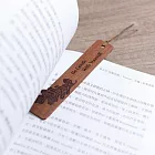 廢材小姐 書籤 原木雷雕-尋找夏櫟(長12.5cm) 南美柚木