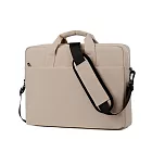 【iSPurple】簡約清新 大容量單肩手提防震氣囊電腦包/卡其 卡其