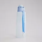 【仁舟淨塑】捲捲矽水瓶3.0 (附吸管)_1000ml 單入組 (水壺/隨行杯/環保水瓶) 沁藍