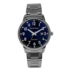 Roven Dino羅梵迪諾 純淨簡約時尚腕錶-銀藍-大