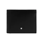 MONT BLANC Meisterstuck 大班系列6+2多卡式對開短夾 (黑色)