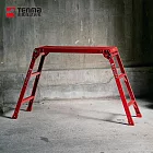 【日本天馬】輕量鋁合金折疊工作平台/洗車梯(三層)- 磚紅