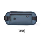 【E.dot】超值2入組RFID旅行防盜腰包 (隨身物品收納包) 深藍