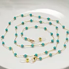 seoul show首爾秀 綠松石兩用口罩掛繩鏈墨鏡平光眼鏡鍊老花近視防丟鍊  金色