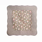 【收納職人】韓式花漾四季通用防滑多功能全棉沙發墊/沙發巾/蓋布/地墊/單人座墊/床邊毯70*70cm_2款一組 夢緻花園咖啡