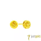 【Just Gold 鎮金店】金糖圈-圓 黃金耳環 (網路限定)