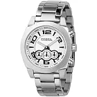 FOSSIL 悍將先驅計時腕錶-銀