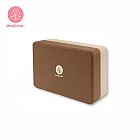 【Mukasa】EVA瑜珈磚 - 咖底/LOGO款 (圓角) - MUK-25421 - 兩入組
