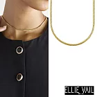 ELLIE VAIL 邁阿密防水珠寶 細緻蛇紋方形項鍊 36cm 金色頸鍊 Lyra Snake